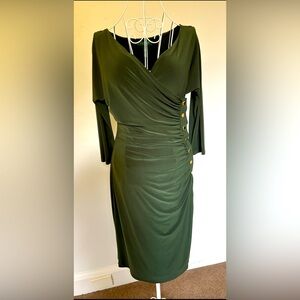 Lauren Ralph Lauren olive Green Long Sleeve Dress
